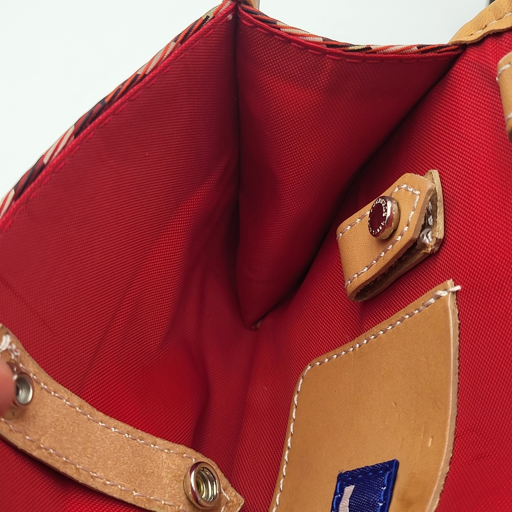 Burberry Nova Check Blue Label Waist Crossbody Bag Canvas Red..Authentic.. - Picture 12 of 16